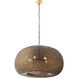 Moradabad 4 Light 34 inch Dark Antique Brass Pendant Ceiling Light