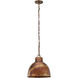 Charita 1 Light 16.5 inch Burnt Copper Pendant Ceiling Light