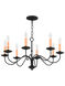 Heritage 8 Light 25 inch Black Chandelier Ceiling Light