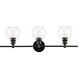 Syracuse 3 Light 28 inch Black Wall sconce Wall Light