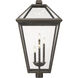 Talbot 4 Light 34.25 inch Oil Rubbed Bronze Outdoor Post Mount Fixture