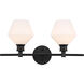 Rochester 2 Light 19.1 inch Black Wall sconce Wall Light