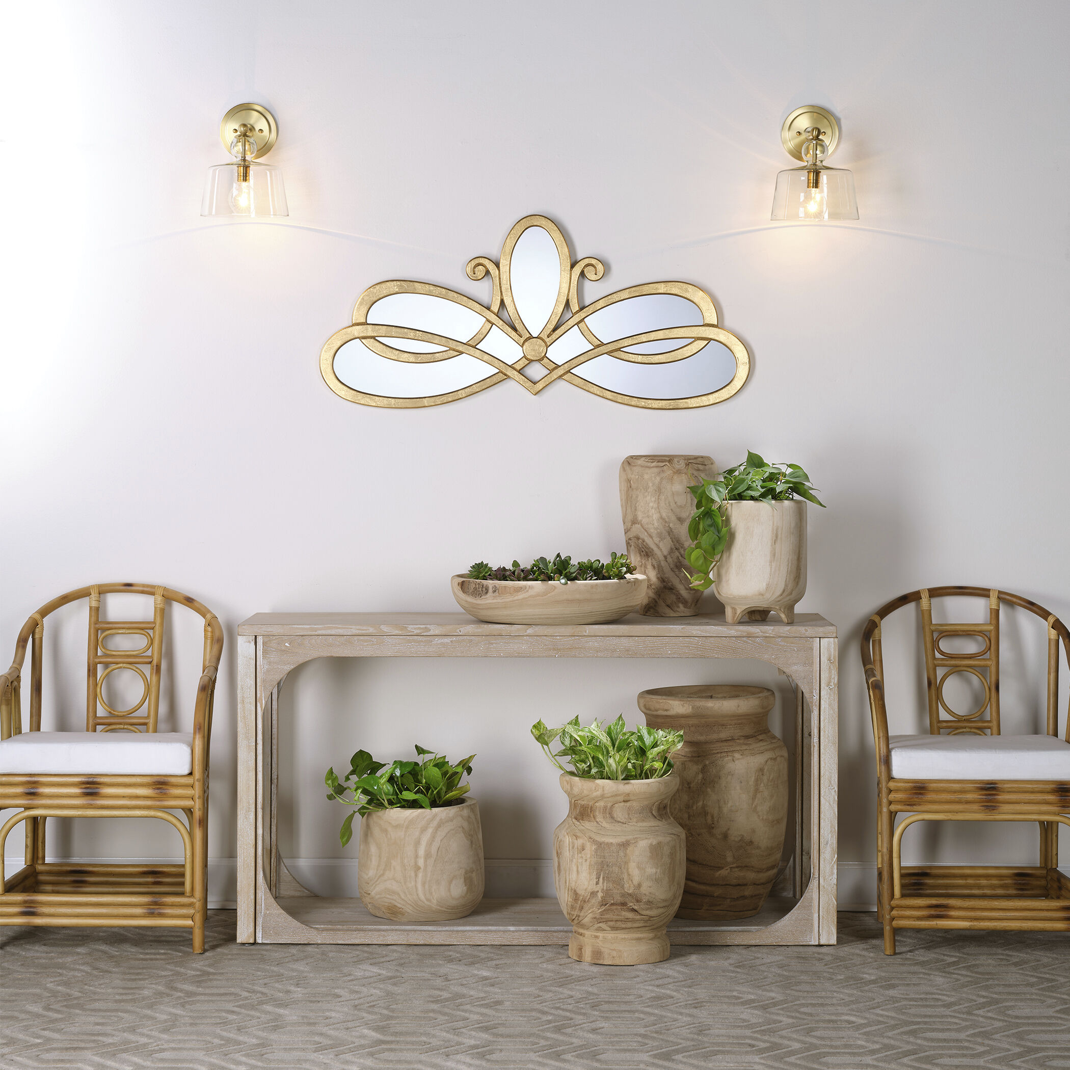 Everett 60 inch Grey Washed Wood Console Table