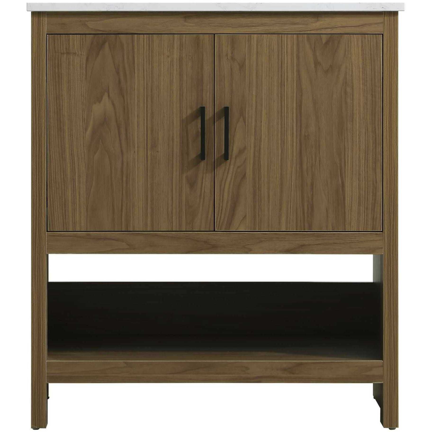 Ira 30 X 34 inch Walnut Brown Bathroom Vanity Cabinet