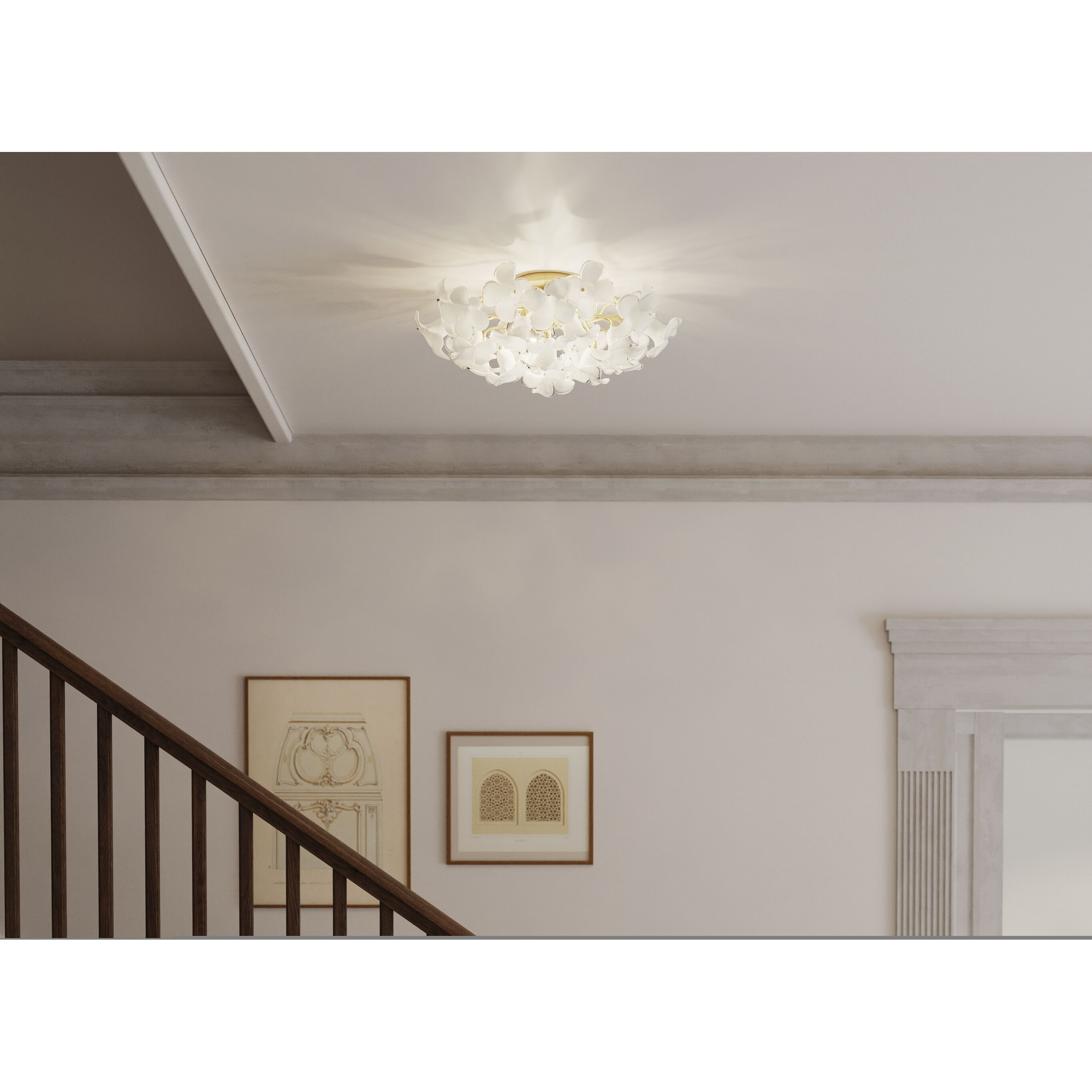 Bloome 5 Light 25.25 inch Legacy Brass Semi-Flush Mount Ceiling Light