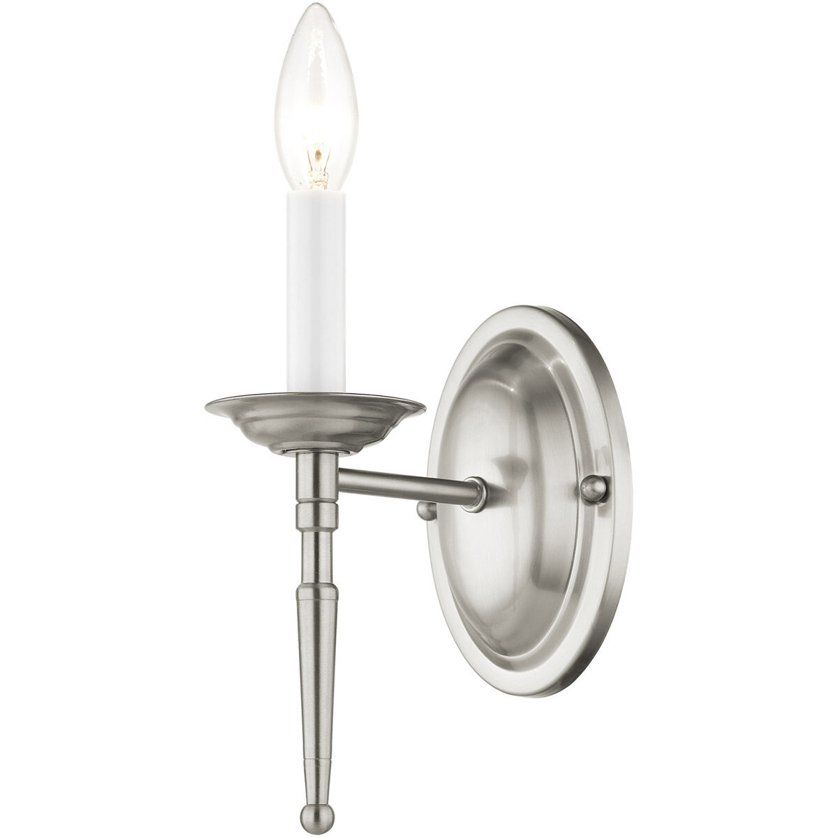 Williamsburgh 1 Light 4 inch Brushed Nickel Wall Sconce Wall Light
