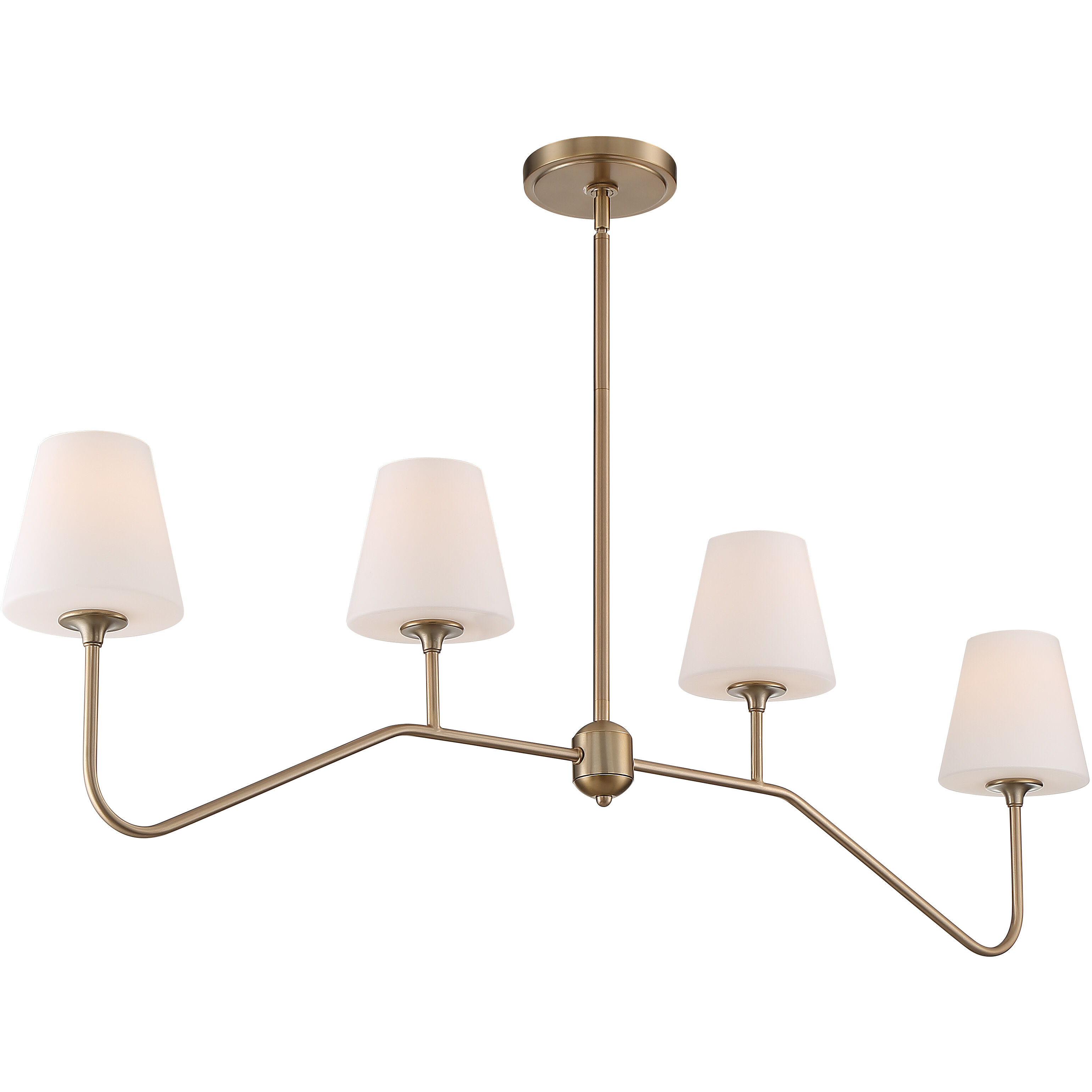 Keenan 4 Light 48 inch Vibrant Gold Linear Chandelier Ceiling Light