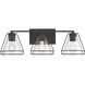 Lorenth 3 Light 24.25 inch Dark Matte Black Vanity Wall Light
