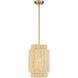 Caviana 1 Light 10 inch Signature Brass Pendant Ceiling Light