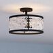Wilder 3 Light 13 inch Matte Black Semi-Flush Mount Ceiling Light