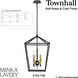 Townhall 4 Light 16 inch Coal/Soft Brass Pendant Ceiling Light