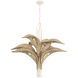 Century Palm 9 Light 38 inch Country White Chandelier Ceiling Light