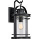 Booker 1 Light 18 inch Mystic Black Wall Lantern