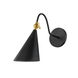 Lupe 1 Light 6 inch Aged Brass/Soft Black Wall Sconce Wall Light in Aged Brass and Soft Black