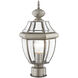 Monterey 1 Light 17 inch Brushed Nickel Outdoor Post Top Lantern