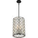 Sheer Elegance 4 Light 12.75 inch Coal Pendant Ceiling Light