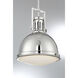 Chival 1 Light 11 inch Polished Nickel Pendant Ceiling Light, Essentials