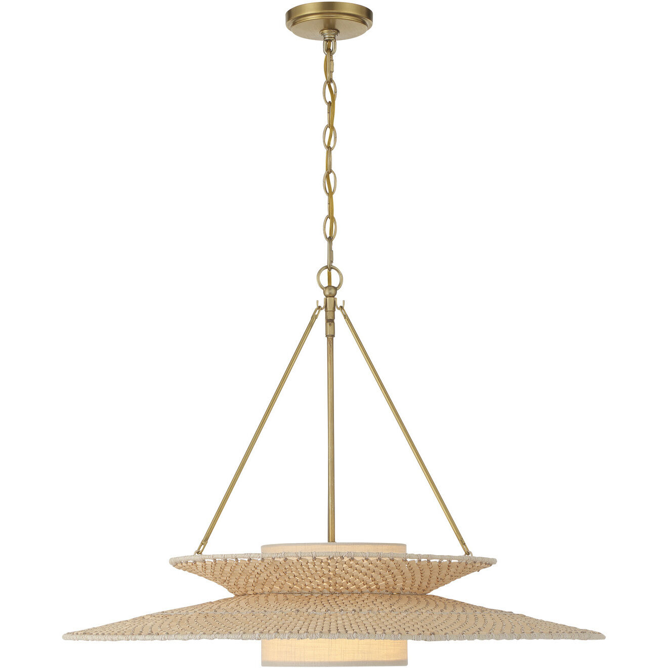 Janipher 1 Light 29.5 inch Soft Gold Chandelier Ceiling Light
