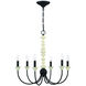 Meadow Place 6 Light 24 inch Cottage White/Espresso Chandelier Ceiling Light