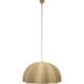Rosemary 1 Light 36 inch Antique Brass Pendant Ceiling Light, Inline