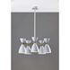 Oscar 5 Light 34 inch White with Antique Brass 5-Head Pendant Ceiling Light