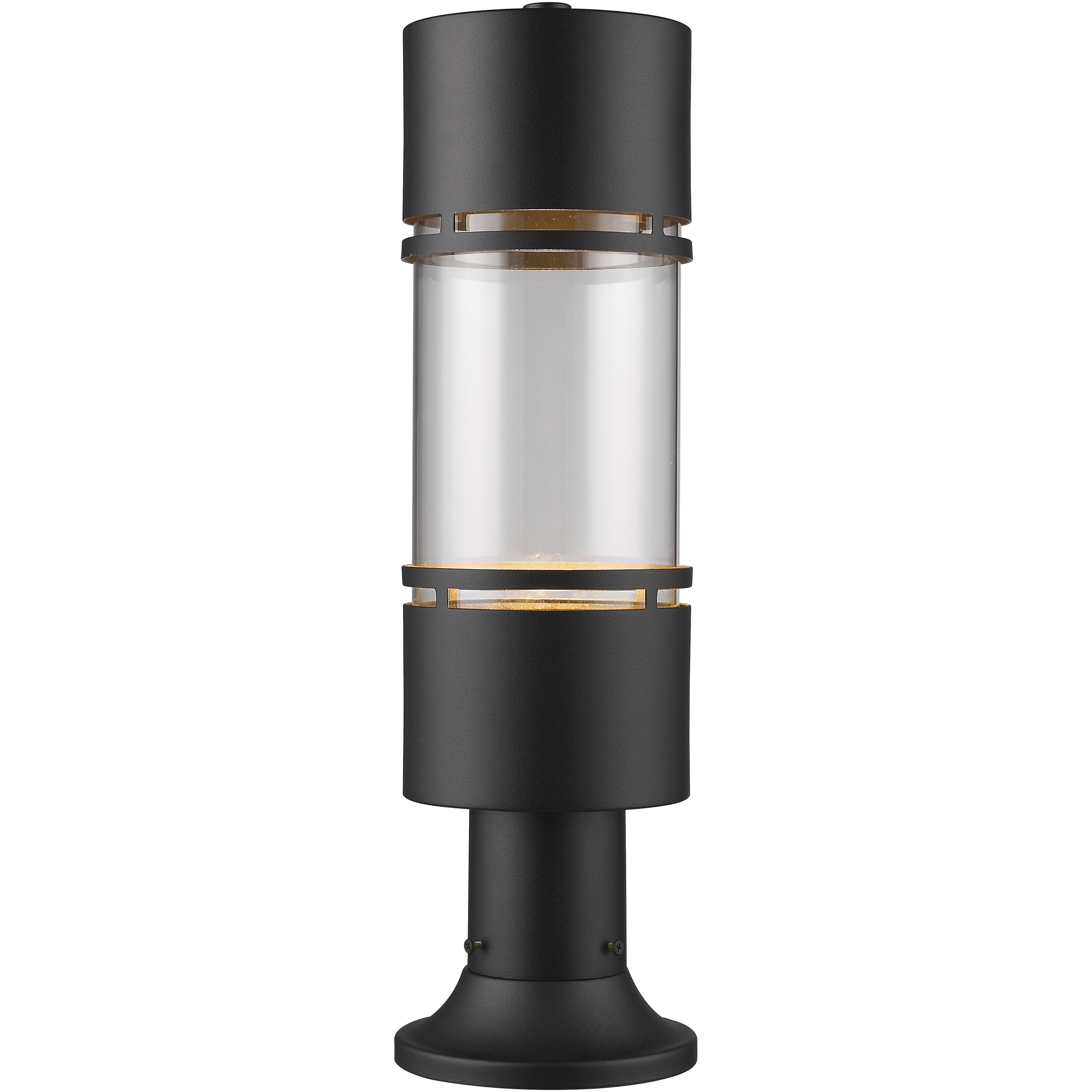 Luminata LED 21.75 inch Black Outdoor Pier Mounted Fixture