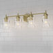 Clarvyn 4 Light 29.25 inch Vintage Brass Bathroom Vanity Light Wall Light