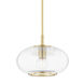 Maggie 1 Light 13 inch Aged Brass Pendant Ceiling Light