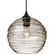 Wave 10 1 Light Black Outdoor Pendant