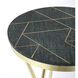 Butler Loft Haven Green Marble & Brass 24 X 19 inch Metalworks Accent Table