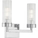 Lida Vanity Light Wall Light in Chrome