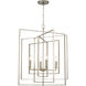 El Capitan 4 Light 26 inch Antique Silver Leaf Pendant Ceiling Light