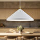 Dorothy Pendant Ceiling Light in White with Gold Detail