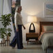 Trina 30 inch 9 watt Pecan and Brushed Nickel Table Lamp Portable Light