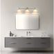 Tremolo 3 Light 33 inch Brushed Nickel and Polished Nickel Vanity Light Wall Light