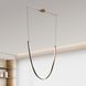 Ayers LED 59 inch Champagne Gold and Black and Brown Linear Chandelier Ceiling Light