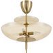 Fiorello 4 Light 21 inch Brushed Gold Convertible Pendant Ceiling Light