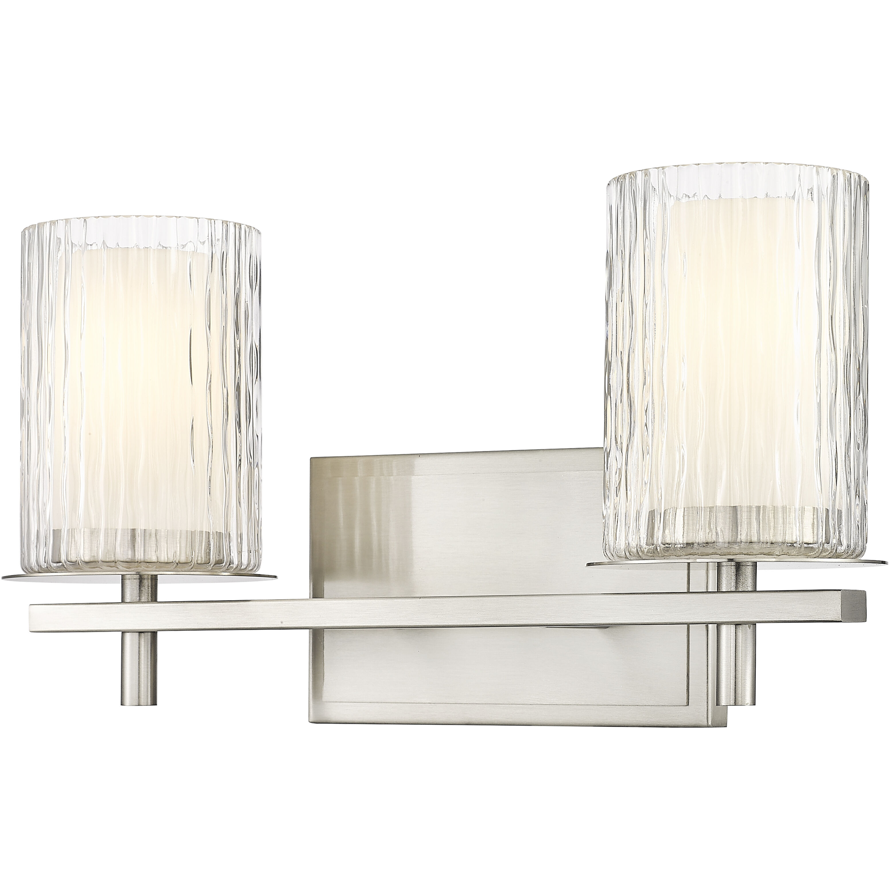 Grayson 2 Light 16 inch Brushed Nickel Vanity Wall Light