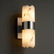 Lumenaria Wall Sconce Wall Light in Brushed Nickel, Cylinder with Broken Rim, Incandescent