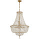 Roslyn 9 Light 22 inch Aged Brass Chandelier Ceiling Light