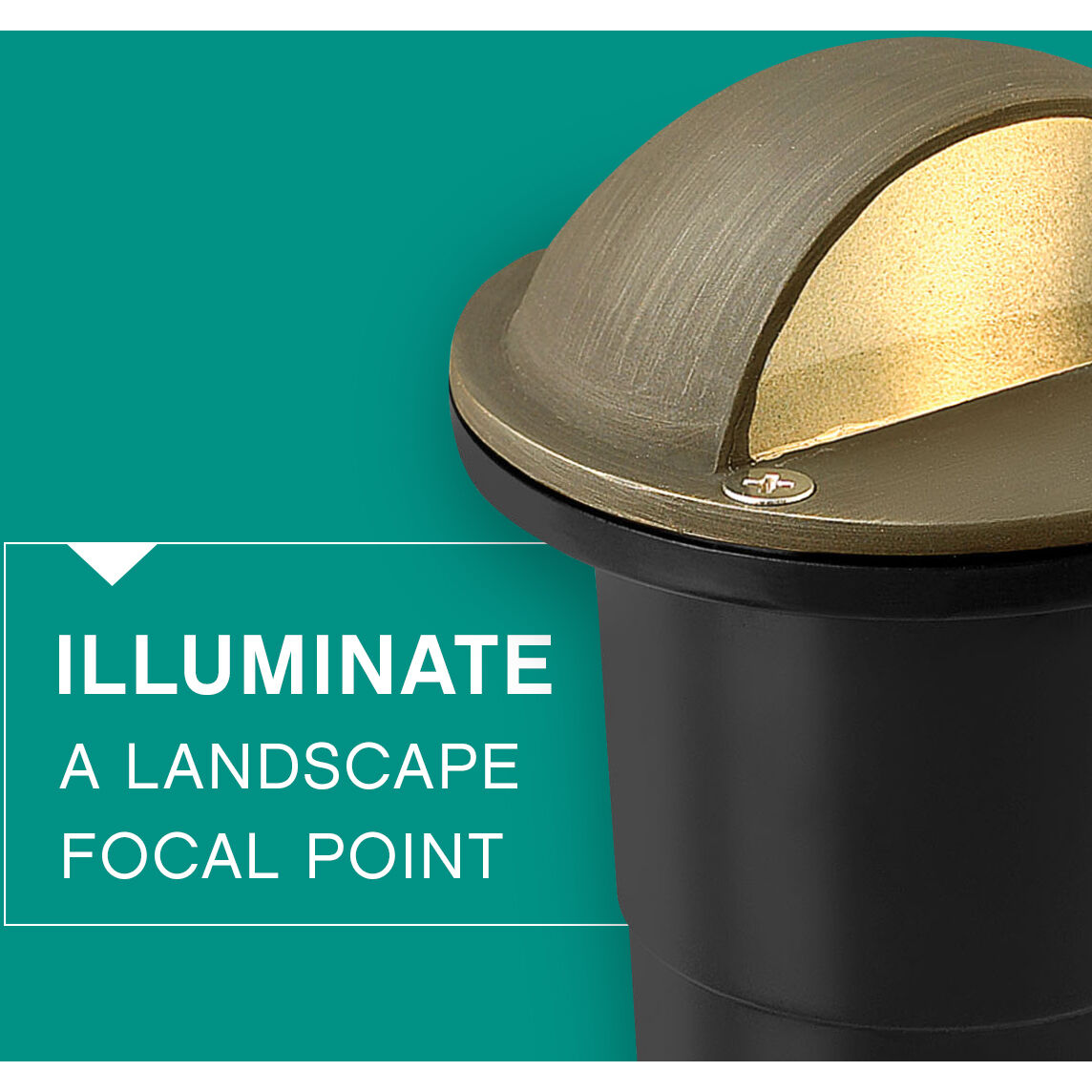 Hardy Island Eyebrow 12v 4.00 watt Matte Bronze Landscape Well Light