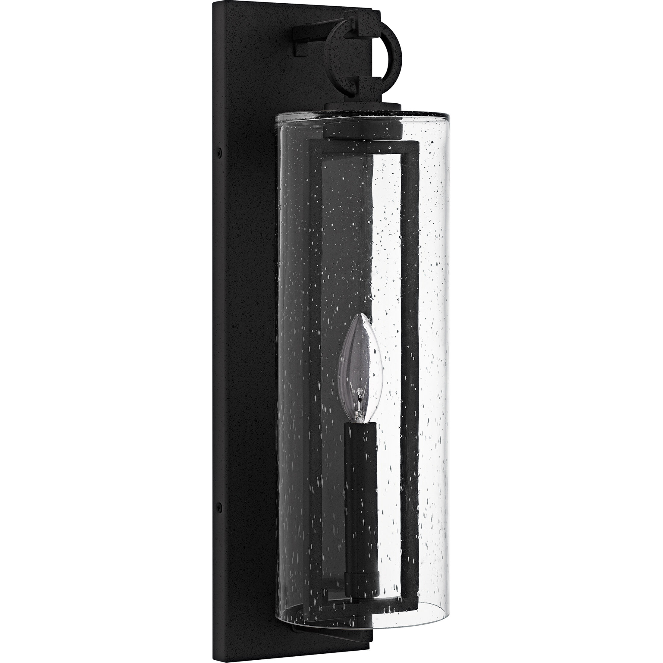 Redan 1 Light 18.25 inch Stone Black Outdoor Wall Lantern, Medium