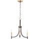 Lyndon 3 Light 20 inch Bronze/Antique Brass Chandelier Ceiling Light in Bronze and Antique Brass