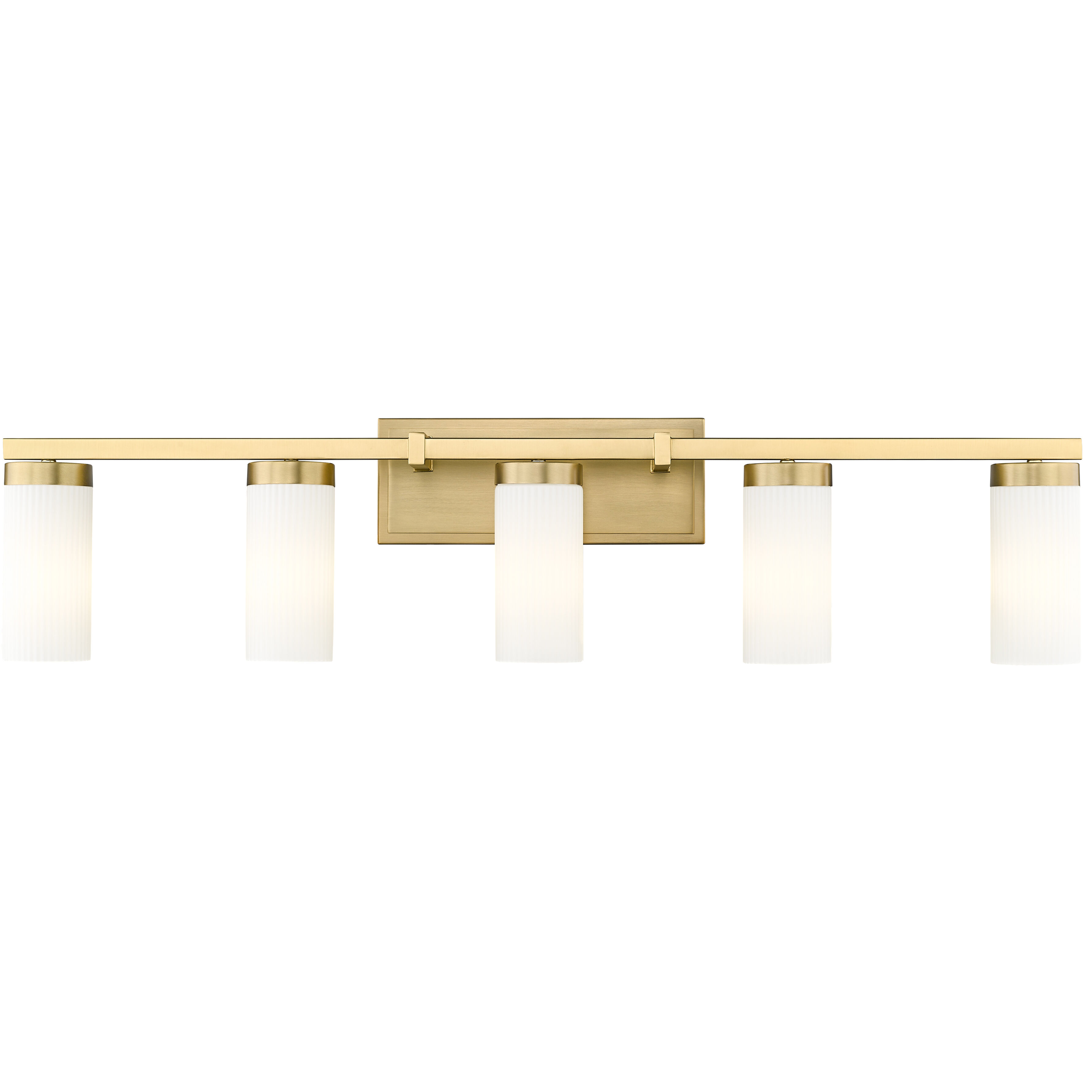 Danica 5 Light 38.75 inch Modern Gold Bath Vanity Light Wall Light