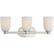 Baldwin 3 Light 23 inch Satin Nickel Bathroom Vanity Light Wall Light, Essentials