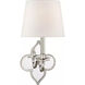 Alexa Hampton Lana2 1 Light 6.5 inch Polished Nickel Single Sconce Wall Light in Linen
