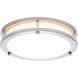 Glamour LED 9.84 inch Brushed Nickel Flush Mount Ceiling Light