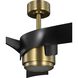 Insigna 60 inch Vintage Brass with Matte Black Blades Ceiling Fan