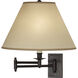 Kinetic 14 inch 150.00 watt Deep Patina Bronze Wall Swinger Wall Light in Translucent Flax