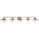 Isaac LED 46 inch Satin Brass Vanity Light Wall Light